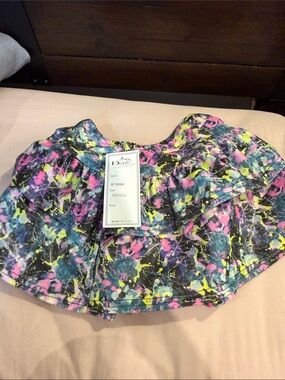 Dori Creations Girls' Paint-Splash Mini Skirt - Multicolor